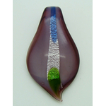 pendentif goutte violet rayure Pend-405-4