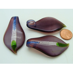 pendentif goutte violet verre Pend-405-4