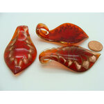 pendentif bordure dore rouge verre Pend-408-3