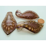 pendentif bordure dore violet lampwork Pend-408-4