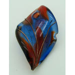 pendentif pistil dore marine rouge feuille Pend-409-5
