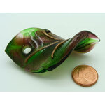 pendentif pistil dore vert verre Pend-409-6