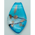 pendentif tricolore bleu feuille Pend-410-2