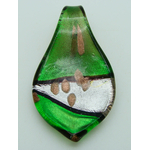 pendentif tricolore vert feuille Pend-410-4