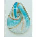 pendentif volute bleu goutte Pend-411-1