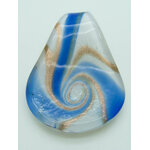 pendentif volute bleu fonce goutte Pend-411-2