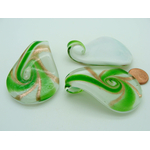 Pend-411-3 pendentif volute vert verre