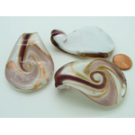 pendentif volute violet verre Pend-411-4