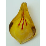 pendentif fleur 3d marron pistil Pend-412-1