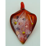 pendentif fleur 3d rouge pistil Pend-413-4