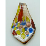 pendentif argent marron feuille Pend-419-1