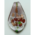 pendentif argent violet feuille Pend-419-2