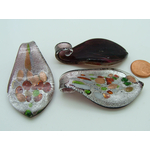 pendentif argent violet verre Pend-419-2