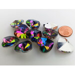 breloques coeur verre 18mm irise