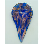 pendentif bleu fonce feuille Pend-420-2