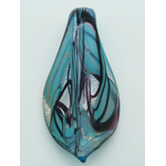 pendentif bleu feuille Pend-421