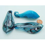 pendentif bleu verre Pend-421