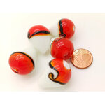 lot perles gouttes blanc rouge verre PV-lot-03