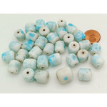 lot perles tubes bleues verre PV-lot-43