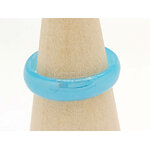 Bague verre simple bleu ciel uni BAG01-04