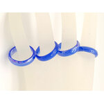 Bague verre simple bleu fonce bijoux BAG01-05