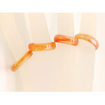 Bague verre simple orange marron bijoux BAG01-9