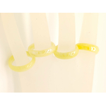 Bague verre simple jaune uni bijoux BAG01-15