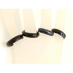 Bague verre simple noir bijoux BAG01-18