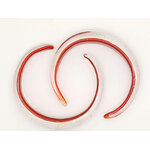 bracelet rouge argent verre bijoux BRA01