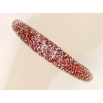 bracelet rouge argent verre BRA01