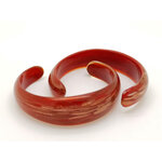 bracelet rouge dore verre bijoux BRA08