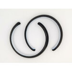 bracelet noir verre uni BRA12