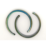bracelet vert jaune bleu verre bijoux ouvert BRA15