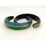 bracelet vert jaune bleu verre bijoux BRA15