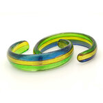bracelet bleu jaune vert verre BRA19