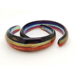 bracelet noir jaune rouge verre bijoux BRA23