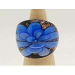 bague fleur bleu fonce dore verre BAG02-bleu-fonce