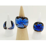 bague verre fleur bleu fonce dore BAG02-bleu-fonce