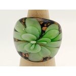 bague fleur verte dore BAG02-vert