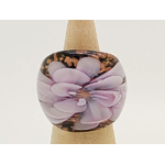 bague verre fleur violette dore BAG02-violet