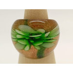 bague fleur verte dore vert BAG03-vert