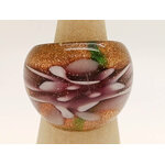 bague fleur violette dore vert BAG03-violet