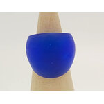 bague bleu fonce verre givre bijoux BAG06