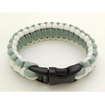 bracelet survie blanc gris cordon
