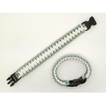 bracelet survie blanc gris paracorde