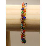 bracelet tresse rocaille multicolore BRA04