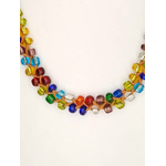 collier tresse rocaille multicolore COL13