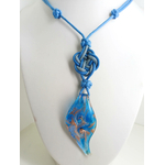 collier pendentif bleu gris COL14
