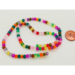 perles verre 4mm mix couleurs en fil
