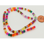 perles verre 4mm mix couleurs en fil